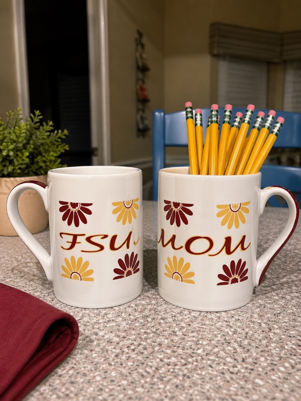 One FSU Mom Floral Coffee Mug | New | Cute Gift